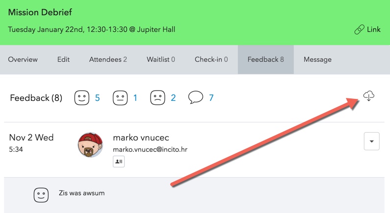 Export Feedback