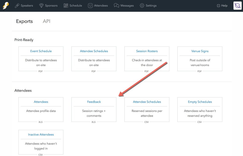 Feedback Export
