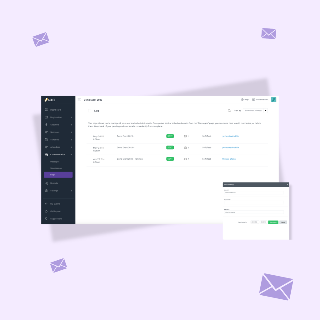 Email Log
